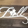 Metal Fall Sign - Metal Wall Art - Fall Kitchen Decor - Entryway Sign - Metal Fall Signs - Leaves Decor - Script Word Art - Front Door Sign