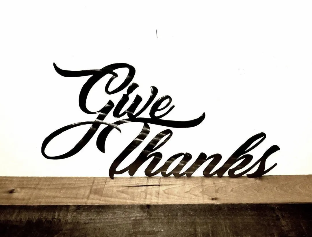 il_fullxfull.1603723196_3uqc_1024x1024_2x_aee25748-a344-4244-93f5-2c0e8059ce9e.webp Give Thanks Sign - Fall Decor Metal Word Art - Dining Room Wall Art - Script Words Thanksgiving Decor - Fall Housewarming Gift Metal Sign