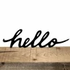 Metal Hello Sign, Script Words For The Wall, Metal Rustic Word Art, Hello Sign, Front Porch Decor, Entryway Sign, Hello For Wreath