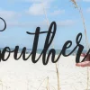 Southern Wall Decor, Southern Metal Word Art, Southern Charm Word Sign, Southern Outdoor Sign, Southern Home Decor