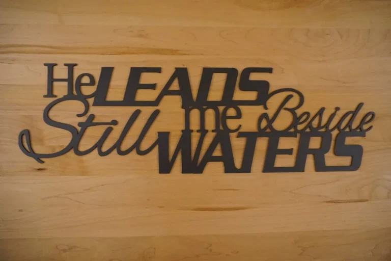 He Leads Me Sign, #metal Word Art, #metal Sign, Scripture Sign, Psalm 23:2, He Leads Me Beside Still Waters Sign, Metal Scripture Wall Art,