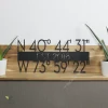 Gps Coordinates Sign, Latitude Longitude Signs, Wedding Gift, Housewarming Gift, Realtor Closing Gift, Iron Anniversary Gift