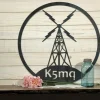 Large Custom Logo - Ham Radio Call Sign - 20 Inch Custom Metal Sign - Large Round Metal Sign