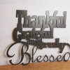 Metal Word Sign, Thankful Grateful And Truly Blessed, Home Decor, Wall Art, Christmas Gift