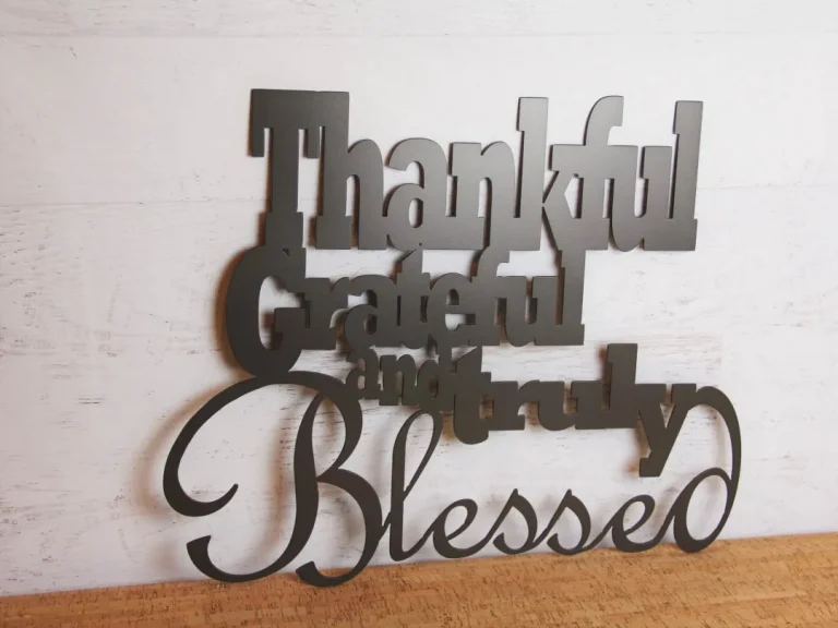 Metal Word Sign, Thankful Grateful And Truly Blessed, Home Decor, Wall Art, Christmas Gift