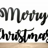 Merry Christmas Metal Sign - Merry Christmas Words Metal Wall Art - Christmas And Holiday Decor - Farmhouse Christmas Sign - Script Words