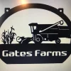 Metal Combine Sign,corn Stalks And Your Name, Metal Wall Art, Metal House Sign