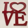 Love Heart Sign Wall Hanging Valentine Decor Gift For Her Laser Cut Letters Door Hanger Wedding Love Square Word Wall Art Metal Acrylic Sign