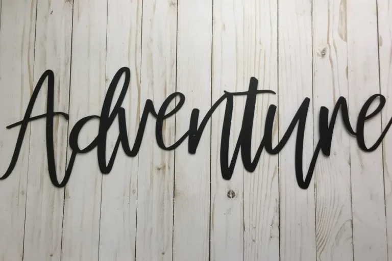 Adventure Metal Sign, Metal Wall Art, Housewarming Gift, Metal Words, Adventure Sign