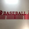 Baseball- Medal Hanger Holder Display Rack 3rung Cut Metal Sign, Metal Wall Art