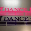 Dance- Medal Hanger Holder Display Rack 3 Rung, Cut Metal Sign, Metal Wall Art