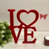 Love Heart Sign Wall Hanging Valentine Decor Gift For Her Laser Cut Letters Door Hanger Wedding Love Square Word Wall Art Metal Acrylic Sign