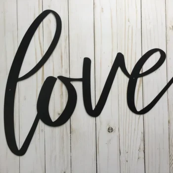 Love Metal Sign, Farmhouse Decor, Metal Wall Art, Housewarming Gift, Metal Words, Love Sign, Valentine Decor, Wedding Gift