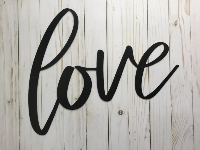 Love Metal Sign, Farmhouse Decor, Metal Wall Art, Housewarming Gift, Metal Words, Love Sign, Valentine Decor, Wedding Gift