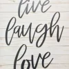 Live Laugh Love Metal Sign, Home Decor, Metal Wall Art, Housewarming Gift, Metal Words, Farmhouse Decor, Interior Decor