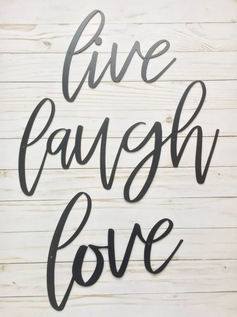 Live Laugh Love Metal Sign, Home Decor, Metal Wall Art, Housewarming Gift, Metal Words, Farmhouse Decor, Interior Decor
