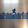 Running Marathon- Medal Hanger Holder Display Rack 3 Rung, Cut Metal Sign, Metal Wall Art