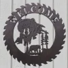 Bear Sawblade Welcome Sign Metal Wall Art