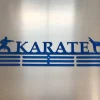 Karate- Medal Hanger Holder Display Rack 3 Rung, Cut Metal Sign, Metal Wall Art