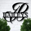 Last Name Metal Sign, Personalized Home Decor, Split Monogram Sign, Front Porch Sign, Housewarming Gift, Wedding Gift, Personalized Sign
