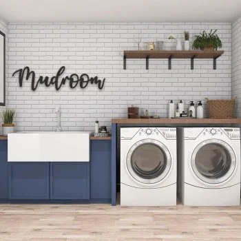 Mudroom Sign, Mudroom Metal Word Art, Laundry Room Decor, Laundry Room Sign, Farmhouse Decor, Washroom Sign, Mudroom Wall Art