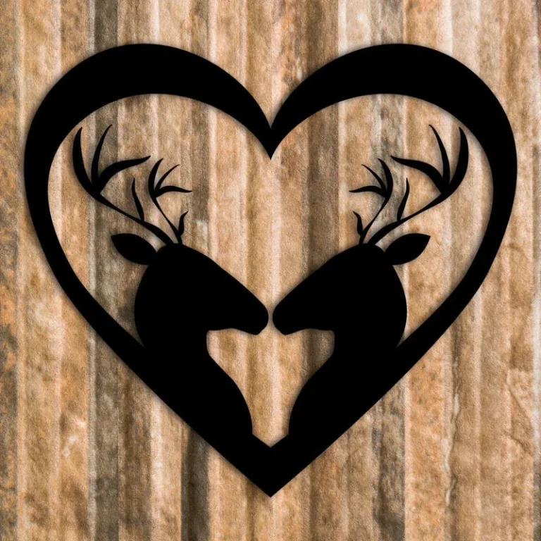 Deer Couple Wall Hanging Metal Art Wall Decor, Cut Wall Hanging, Home Decoration, Home Gift