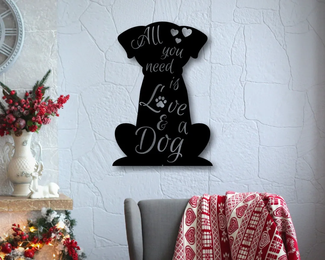 il_fullxfull.1999113756_on7y_1024x1024_2x_8d845d5d-e4cb-4768-85e2-3f924bbd8288.webp Dog Lovers Metal Wall Art, Metal Dog Home Decor, Dog Metal Wall Hanging, Metal Sign, Dog Mom, Pet Sign, All You Need Is Love Sign