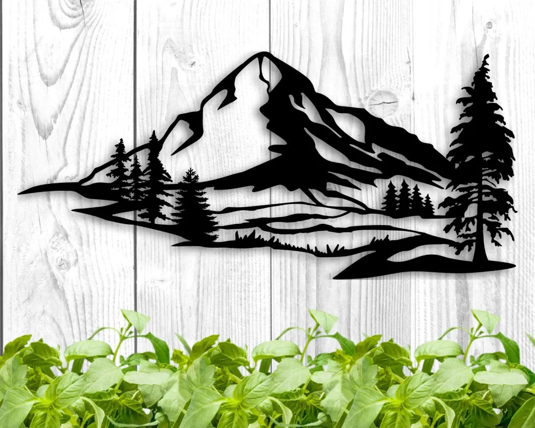 il_fullxfull.2003368636_mrcp_1024x1024_2x_39d63603-1293-4b9f-99be-5e4b0225ac91.webp Mountain Wall Art, Metal Mountain Sign, Mountain Art, Mountain Range, Metal Outdoor Signs, Outdoor Wall Decor, Outdoor Wall Art Scandi Decor