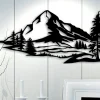 Mountain Wall Art, Mountain Office Decor, Metal Mountain Sign, Mountain Art, Mountain Range, Metal Outdoor Signs, Office Wall Art Mountains
