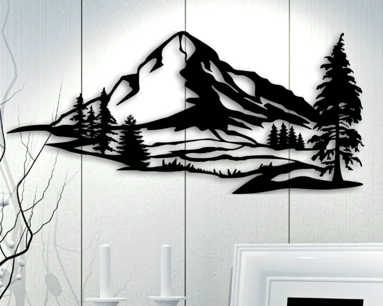 Mountain Wall Art, Mountain Office Decor, Metal Mountain Sign, Mountain Art, Mountain Range, Metal Outdoor Signs, Office Wall Art Mountains