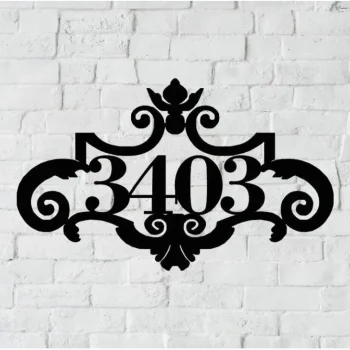 Fancy House Address Plaque, House Address Numbers Sign, Metal Address Sign, Metal House Numbers, Metal Address Plaque 016