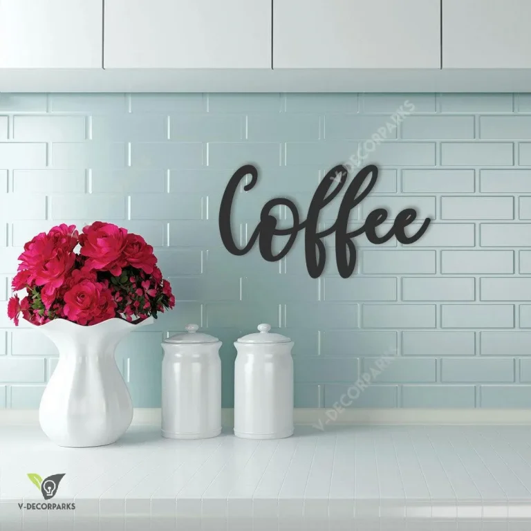 Coffee Sign, Coffee Metal Word, Farmhouse Decor, Kitchen Decor, Housewarming Gift, Metal Word Wall Art, Realtor Closing Gift