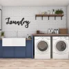 Laundry Sign, Laundry Metal Word Art, Laundry Room Decor, Farmhouse Decor, Washroom Sign, Metal Wall Art, Laundry Wall Art