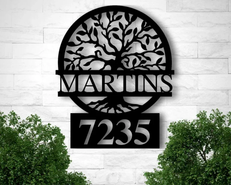 Tree Of Life Address Sign, Tree Of Life Metal Sign, Family Name Address Sign, Tree Of Life Sign, Tree Sign