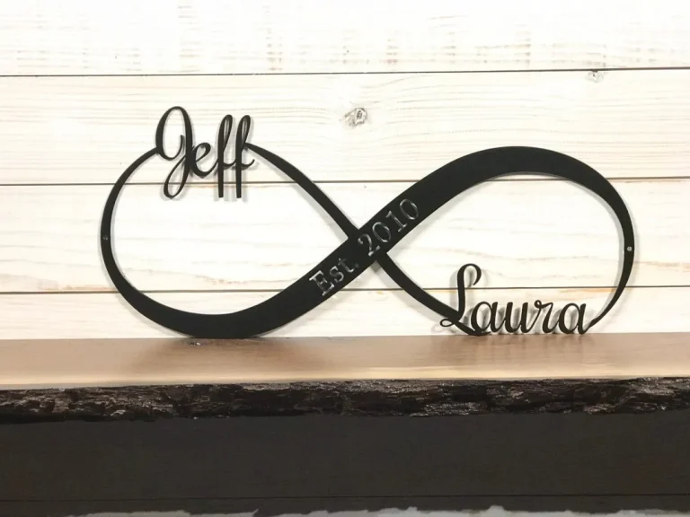 Infinity Sign, Family Established Name Sign, Unique Wedding Gift For Couple,