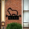 Custom Metal Address Sign, Metal House Number Sign, Yorkie Art, Front Porch Sign, Address Plaque, Metal Yorkie Sign, Custom Dog Address Sign