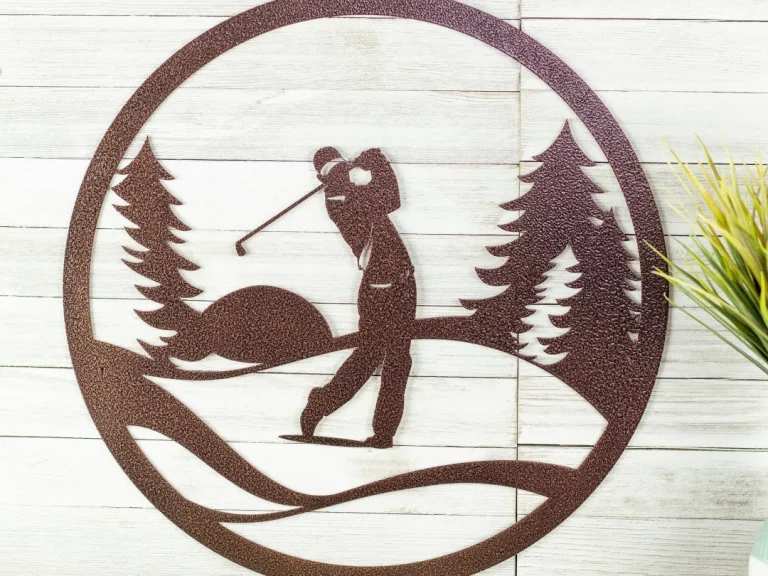 Golf Metal Wall Art, Fathers Day Gift, Golf Decor, Metal Sign, Outdoor Sign, Golfer Gift, Golf Gift, Laser Cut Steel