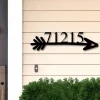 Custom Metal Address Sign, Address Plaque, Metal Address Numbers, Address Arrow Sign, Front Porch Metal Sign,address Signs For House
