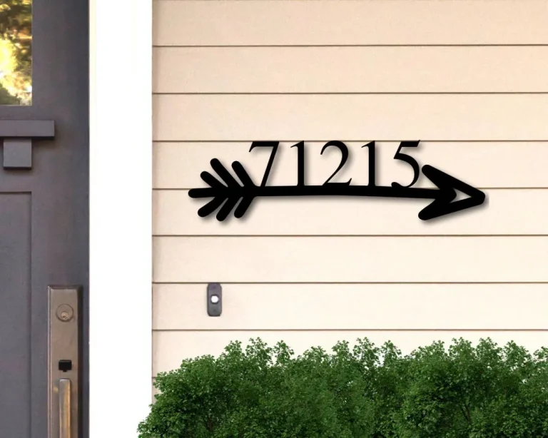Custom Metal Address Sign, Address Plaque, Metal Address Numbers, Address Arrow Sign, Front Porch Metal Sign,address Signs For House