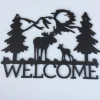 Metal Welcome Sign, Outdoor Welcome Sign, Moose Metal Sign, Wedding Gift, Outdoor Welcome Sign, Out Door Welcome Word Art
