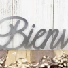Bienvenue Sign, Welcome Sign, Metal Word Art, Outdoor Metal Wall Art, Metal Signs, French Welcome, Laser Cut Sign, Raw Steel Shown