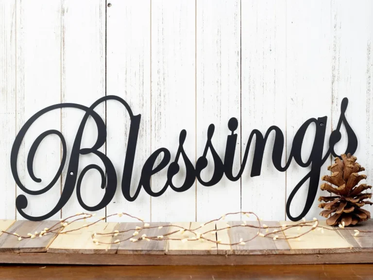 Blessings Metal Sign, Metal Wall Hanging, Metal Wall Decor, Gift For Her, Metal Wall Art, Home Decor, Family Sign