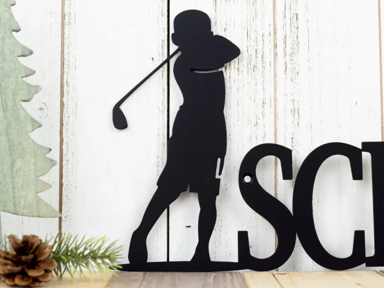 Personalized Golf Name Sign, Boy Golfer, Metal Wall Art, Golf Sign, Metal Sign, Custom Sign, Personalized Sign