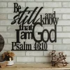 Psalm 46:10 Metal Verse Home Decor Sign. Be Still And Know That I Am God, Cut Metal Sign, Wall Metal Art