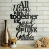 All Things Work Together For Good Metal Art Verse Wall Decor, Cut Metal Sign, Wall Metal Art