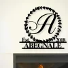 Metal Wall Art, Metal Monogram Sign, Personalized Family Name Sign, Housewarming Gift, Door Hanger, Established Name Sign, Wedding Gift
