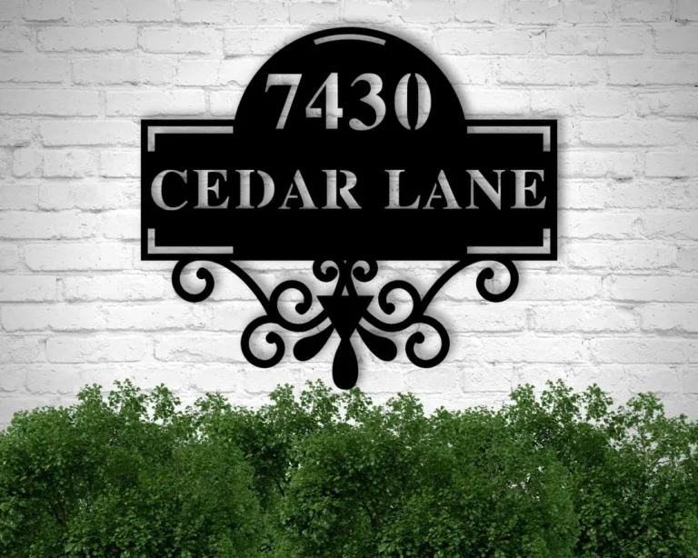 House Number Plaque, Address Plaque, House Number, Metal Address Sign, Front Porch Decor, Porch Signs, Metal Signs, House Number Sign