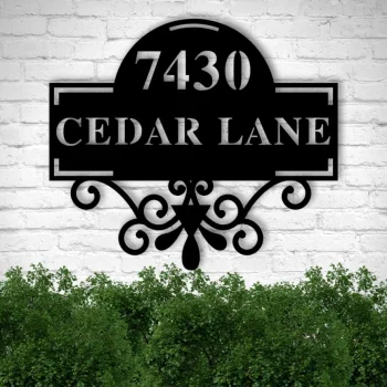 Custom Metal Address Sign, Metal House Numbers, Metal Address Plaque, Metal Address Sign, Front Porch Decor, Porch Signs, Metal Signs