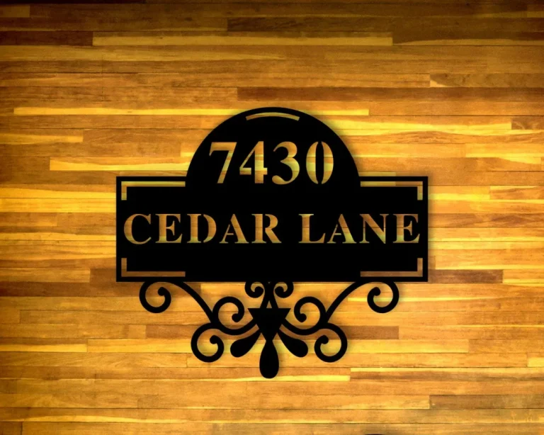 Custom Address Sign, Front Porch Decor, Metal House Numbers, Metal Address Plaque, Metal Address Sign, Porch Signs, Metal Signs