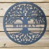 Tree Of Life With Personalized Name Metal Sign - Custom Family Name Monogram - Personalized Gift - Metal Monogram Tree - Indoor Or Outdoor
